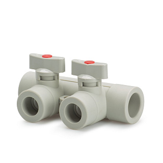 Коллектор с шаровыми кранами PPR 25*2  Lammin полипропиленовый серый Lm31081002025G купить