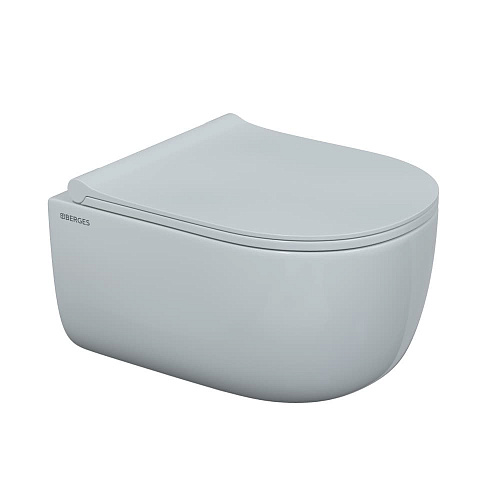 Унитаз подвесной Berges Wasserhaus Ego 082111 безободковый с сиденьем дюропласт Toma Slim SO белый купить