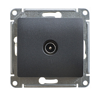 Розетка GLOSSA  GSL000792 TV телевизион механизм проходная 4DB антрацит(черный)