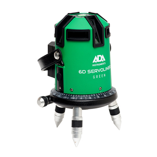 Лазерный нивелир ADA 6D Servoliner GREEN до 50м +/-0.1мм/м А00500 купить
