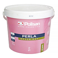 Краска структурная фасадная PERLA DESEN KAT Фактурная белая база Beyaz Polisan 38000012200 (20кг)