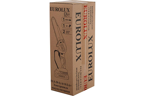 Электропила ELS-20-Li 6+8 2цепи 2шины 2 АКБ ЗУ в комплекте Eurolux 70/10/76 купить