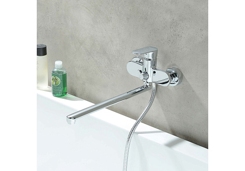 Смеситель НИКА для ванны длинный излив хром Aquatek AQ1842CR купить