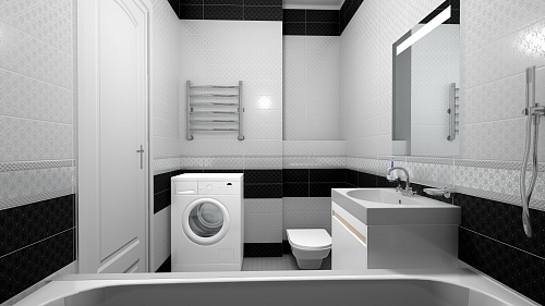Плитка настенная Уайтхолл 15*40см черный Керама Марацци 15002 купить