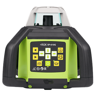 Ротационный нивелир RGK SP 610 G (зел) 300м 1х360 ±0,1 мм/м (751834) купить