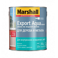 Эмаль Marshall Export Aqua Enamel по дереву и металлу Темно-коричневая полуглянцевая 2.5 л