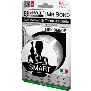 Лента универсальная самовулканизирующая Mr.Bond SMART 25.4мм*3м*0.5мм белая QuickSPAСER 201250001 купить