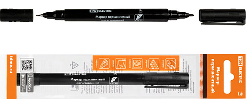 Маркер перманентный двухсторонний 0,4/1мм черный TDM 6501740 купить