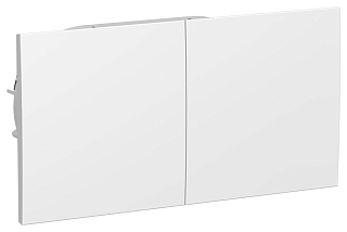 Розетка Atlas Design ATN000128 2-мес З/К шторки с крышкой белый купить