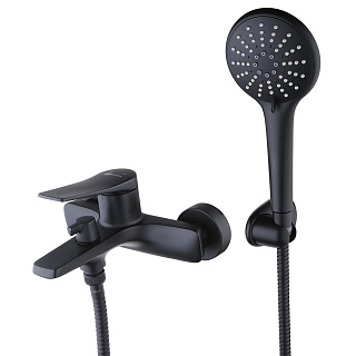 Смеситель для ванны с коротким изливом Lemark Bronx LM3714BL черный купить