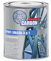 Грунт-эмаль 3 в 1 CARBON по ржавчине RAL 9011 черная (0.9кг)