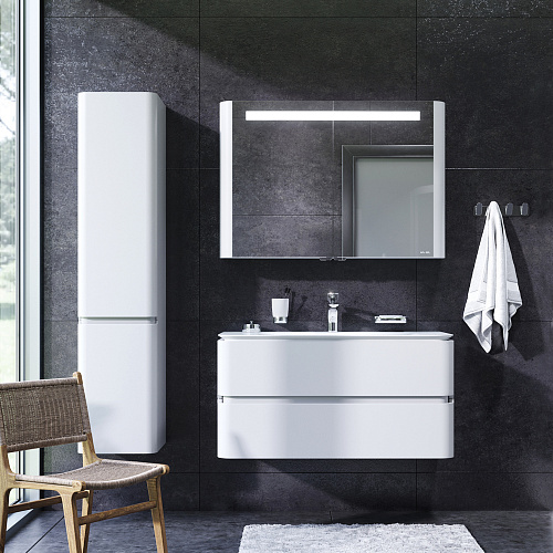 Тумба подвесная Sensation 100 с раковиной Sensation 100 белый глянец AM.PM M30FHX1002WG купить
