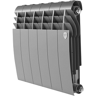 Радиатор биметаллический BiLiner 350мм 6 секций Silver Satin Royal Thermo RTBSS35006 купить