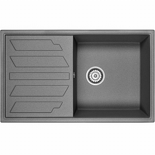 Мойка кухонная Granula GR-8601 прямоугольная 86*50см универсальное крыло графит купить