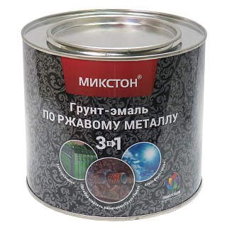 Грунт-эмаль по ржавому металлу 3в1 серый Микстон 2.5л (1.9кг) купить