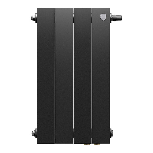 Радиатор биметаллический PianoForte 500 VDR80 4 секции Royal Thermo RTPNNSVDR8050004 Noir Sable купить