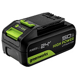 Аккумулятор Greenworks G24HP5 24В High Power 5.0а/ч (2957807) Аккумулятор Greenworks G24HP5 24В High Power 5.0а/ч (2957807)