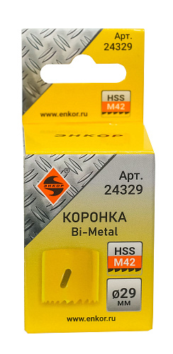 Коронка универсальная Энкор ф 29мм Bi-Metal M42 (HSS-Co 8%) (24329) купить