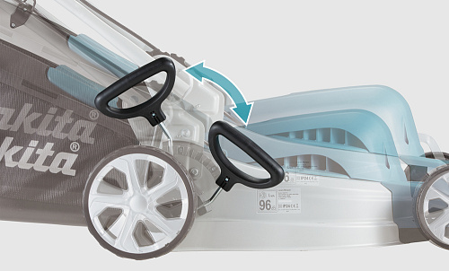 Газонокосилка электрическая Makita ELM4121 (стальная дека) 3 в 1 1600Вт ширина кошения-41см травосборник- 60л купить