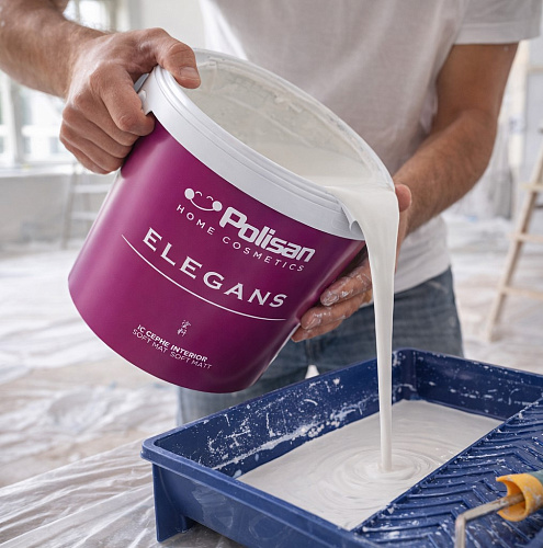 Краска для стен и потолков ELEGANS SOFT MAT матовая бесцветная база С  Polisan 25B0050600 (0.8л) купить