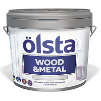 Краска Olsta Wood&metal по дереву и металлу, полуматовая (База C) OWMCM-27 2.7 л
