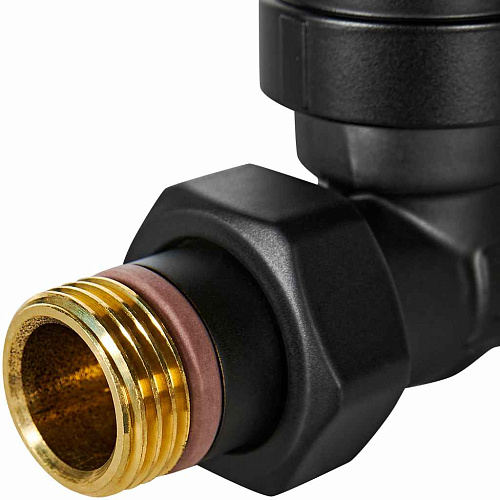 Комплект клапанов термостатических Design прямой 1/2 черный Stout SVTDK-0001-000015B купить