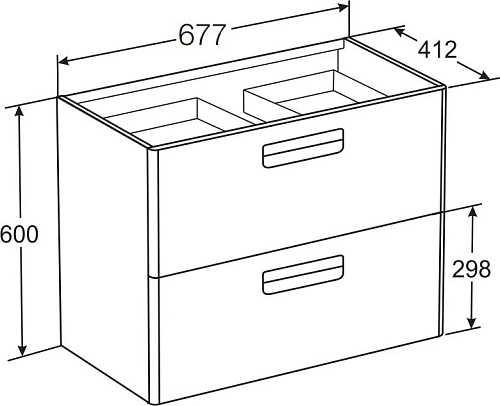 Тумба подвесная GAP 70 с раковиной GAP 70 белый матовый ROCA ZRU9302733/327471000 купить