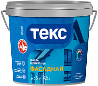 Краска акриловая фасадная ТЕКС Профи Белая матовая - 4.5 л
