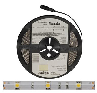 Лента светодиодная Navigator 71 422 NLS-5050 Y30-7.2-IP20-12V  желтого цвета купить