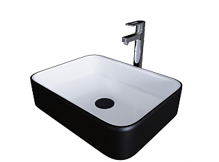 Раковина Grossman GR-4043BW черный, белый 505*390*140мм Grossman GR-4043BW купить