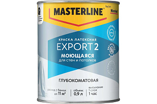 Краска латексная Masterline by Marshall Export-2 глубоко матовая белая база BW 50036073 (0.9л) купить