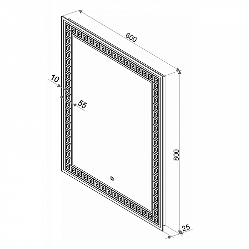 Зеркало Континент Apollo 60*80см LED подсветка, сенсор ЗЛП88 купить