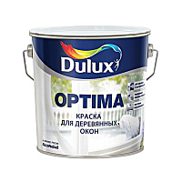 Краска Dulux Optima для деревянных окон ослепительно белый 2.5 л