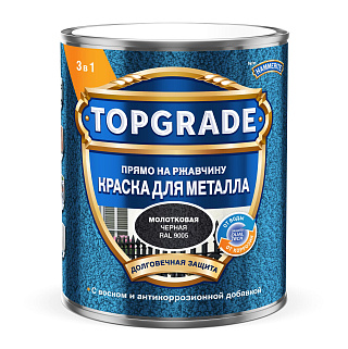 Краска для металла Topgrade by Hammerite молотковая RAL9005 Черный TopGrade 50036316 купить