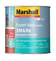 Эмаль Marshall Export Aqua Enamel по дереву и металлу Глянцевая, Белая 0.5 л