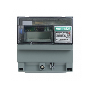Счетчик Меркурий 201.4 однотариф Дин-рейка ЖКИ 1фаз (220V ) 10-80А купить