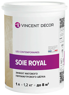 Декоративное покрытие Vincent Decor Soie Royal 1 л купить