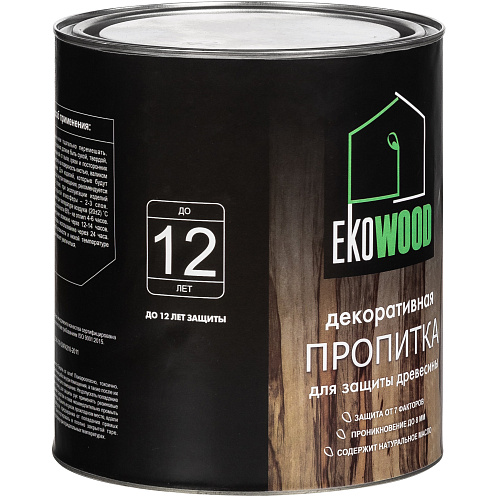 Пропитка декоративная для древесины EKOWOOD калужница (2.5л) купить
