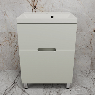 Тумба напольная Матис 60 олива 2 ящика с умывальником ASTI 60 жасмин Style Line ЛС-00002432/СС-00002468 купить