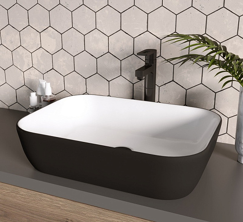Раковина Grossman GR-4041BW черный, белый 460*320*140мм Grossman GR-4041BW купить