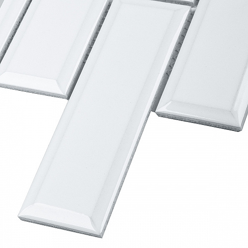 Мозаика керамическая Metro White Glossy 45*145мм 29.5*28.7см Starmosaic купить