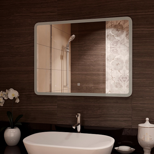 Зеркало Континент Demure 90*70см LED подсветка, сенсор, антизапотевание ЗЛП537 купить