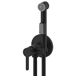 Смеситель для биде встроенный LEDA с лейкой ARGOTECH 25-07/1L LEDA black черный