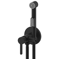 Смеситель для биде встроенный LEDA с лейкой ARGOTECH 25-07/1L LEDA black черный