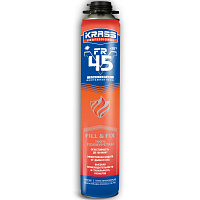 Пена монтажная Krass Professional FR V45 пистолетная огнестойкая - 0.75 л