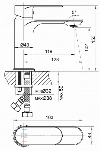 Смеситель для умывальника BIG MARIS ARGOTECH 35-44 MARIS купить