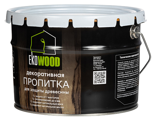 Пропитка декоративная для древесины EKOWOOD бесцветная (9л) купить