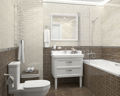 Плитка настенная Royal бежевая мозаика 20*60см Laparet 60053 купить