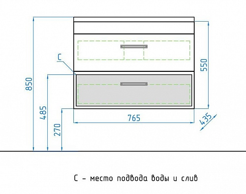 Тумба Лотос 80 с умывальником COMO 80, Plus подвесная шелк зебрано Style Line ЛС-00000491 купить