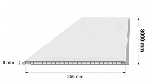 Панель ПВХ 3000*250*8мм Бежевая фиалка KronPlast купить